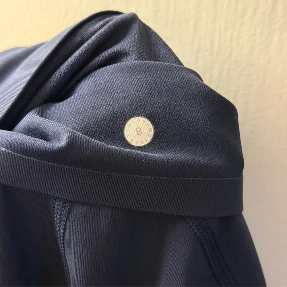 Lululemon Time to Sweat Crop 23” Luxtreme PocketsTrue Navy Blue Leggings